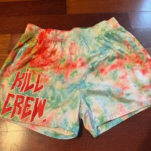 Kill Crew Red and Green Athletic Shorts